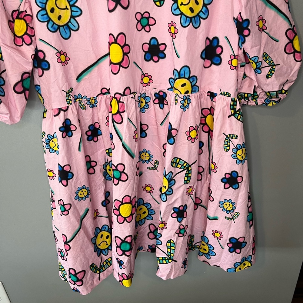 SOLD Lazy Oaf Airbrush Flowers Babydoll Dress - Picture 10 of 14